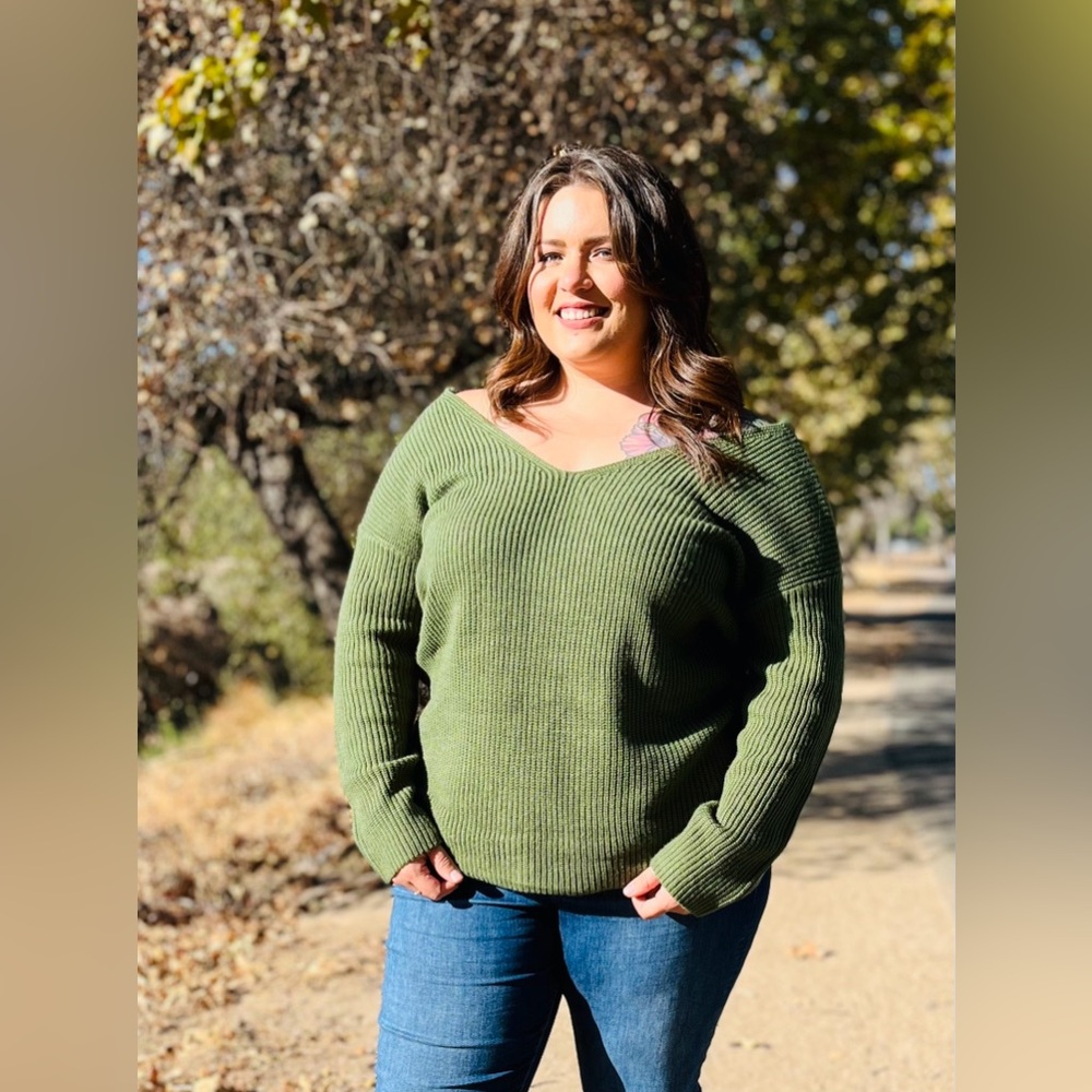Turn Heads with the Olivia Twist Sweater - Bold in the Back!
